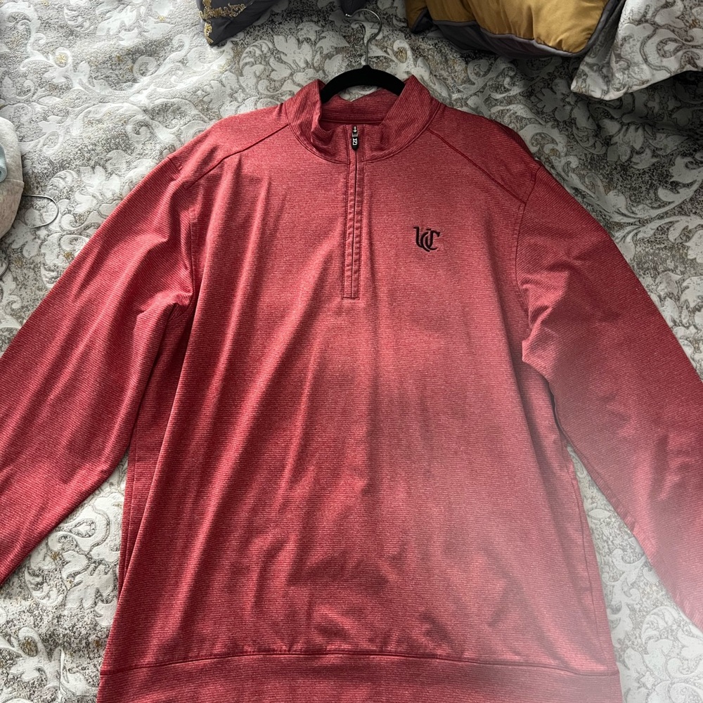 Cutter and Buck Cincinnati Red Quarter-Zip Pullover